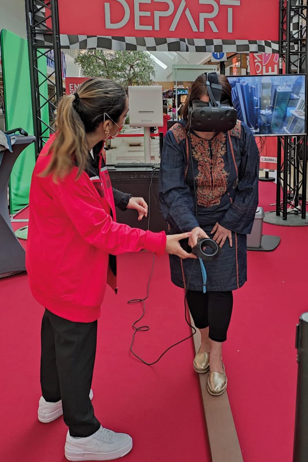 Animation de la poutre avec casque virtuel - Fou de courses l'événement à sensations