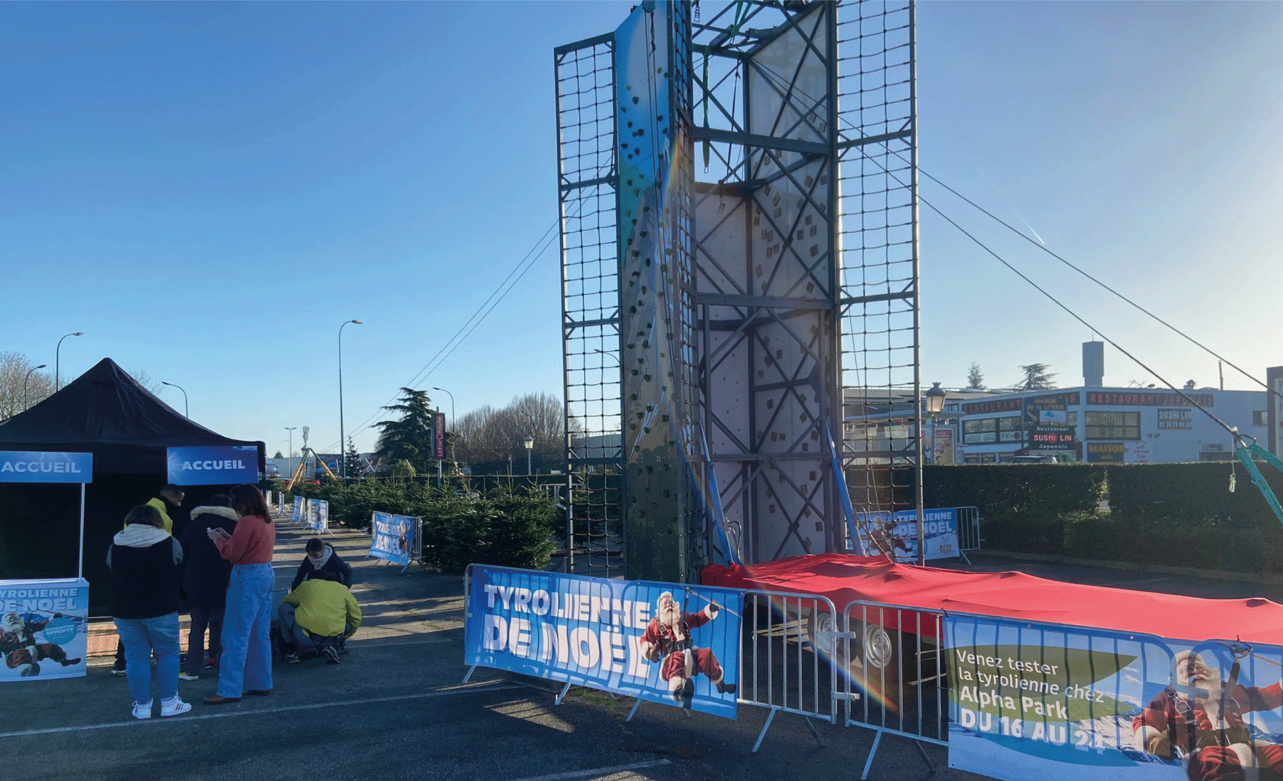 stand de départ tyrolienne